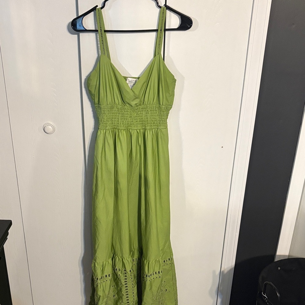 Calypso St. Barth Lime Green Maxi Dress